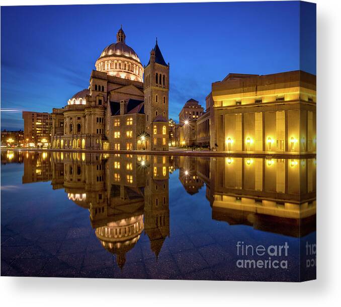 Architecture Canvas Print featuring the photograph Christian Science Mother Church by Jerry Fornarotto