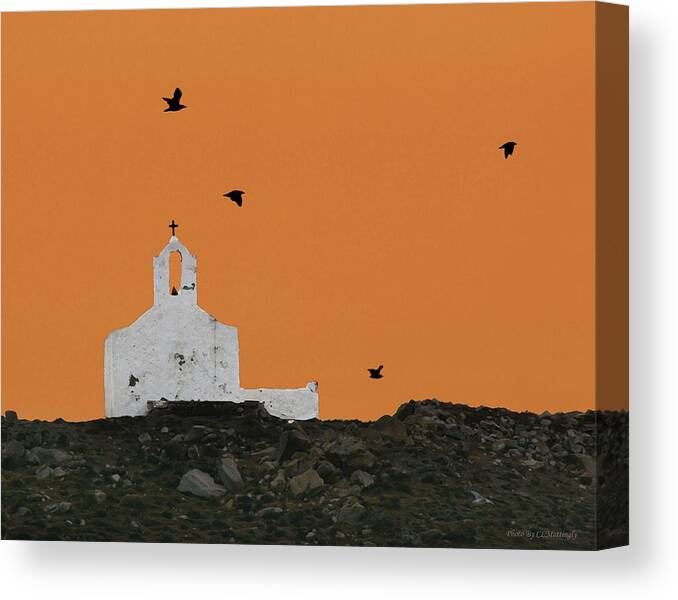 Wall Decor Canvas Print featuring the photograph Church on a Hill by Coke Mattingly