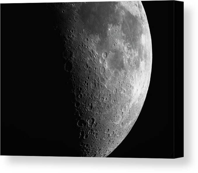 Moon Canvas Print featuring the photograph Close-up of Moon by Peter Ponzio