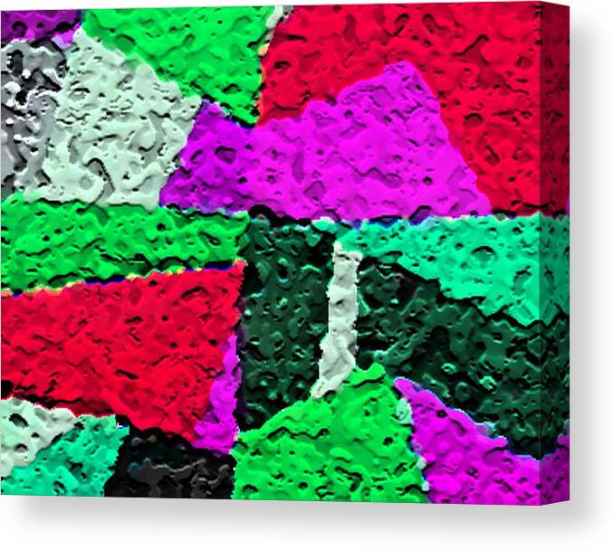 Abstract Digital Canvas Print featuring the digital art Closing Time Digital Detail 4 by Dick Sauer