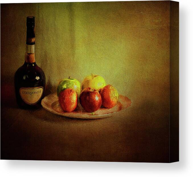 Courvoisier Canvas Print featuring the photograph Cognac and Fruits by Reynaldo Williams