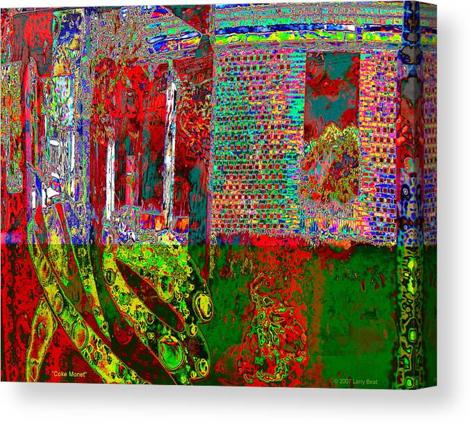 Coke Canvas Print featuring the digital art Coke Monet by Larry Beat