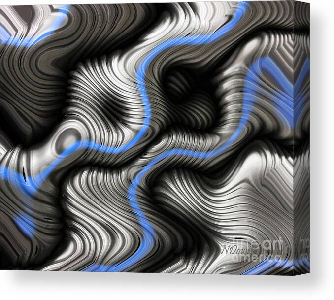 Corrugated Drain Pipe Abstract Canvas Print featuring the photograph Corrugated Drain Pipe Abstract by Natalie Dowty