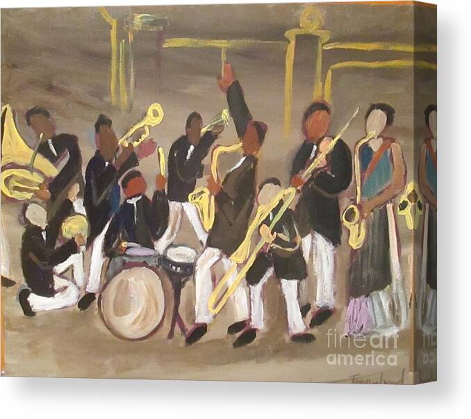 Cotton Club Canvas Print featuring the painting Cotton Club by Jennylynd James