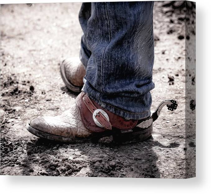 Boots Canvas Print featuring the photograph Cowboy Boots by Athena Mckinzie