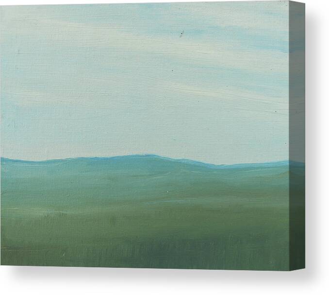 Landscape Canvas Print featuring the painting Dagrar over Salenfjallen- Shifting daylight over distant horizon 5 of 12_0028 51x40 cm by Marica Ohlsson