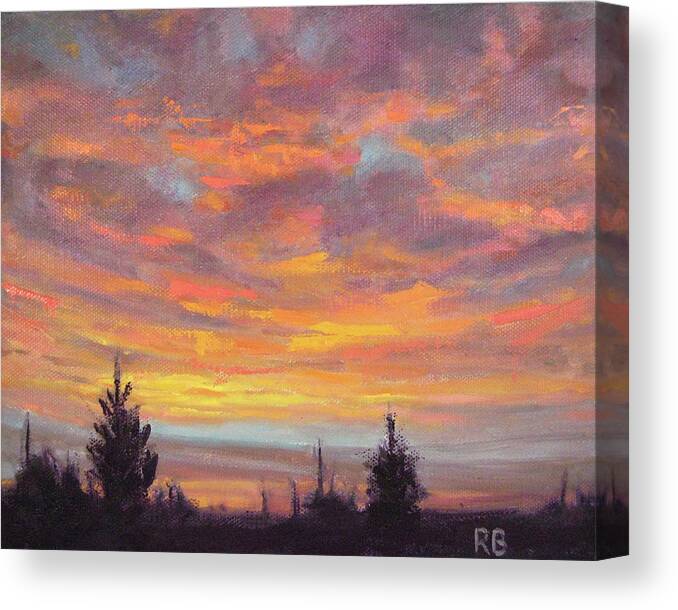 Sky Canvas Print featuring the painting Dance with Me by Robie Benve