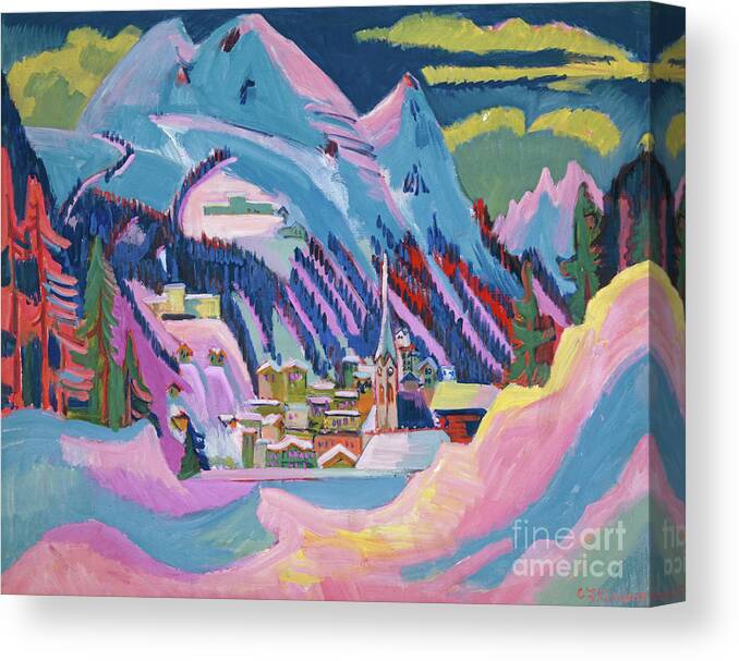 Davos In Winter Canvas Print Canvas Art By Ernst Ludwig Kirchner