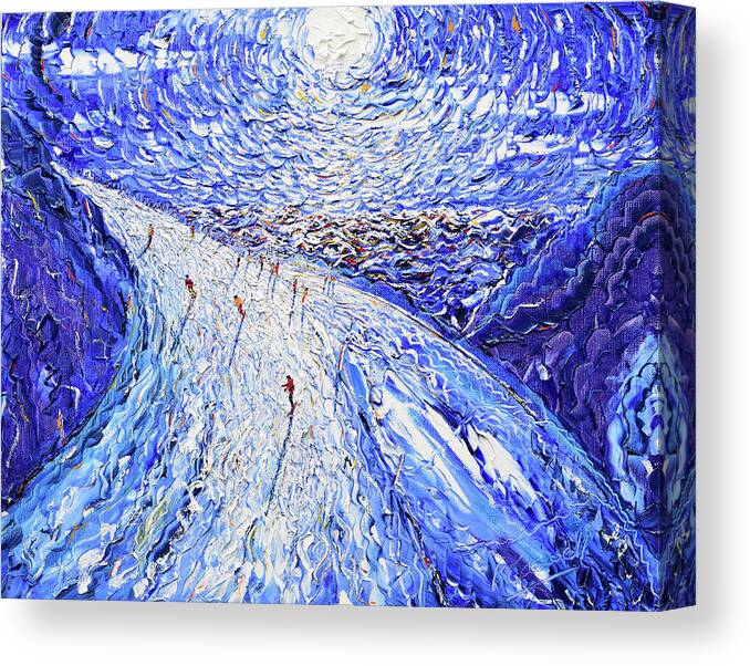 Grande Motte Canvas Print featuring the painting Dazzling Toviere by Pete Caswell