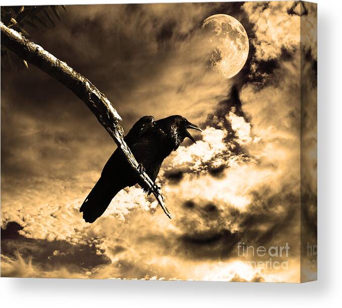 Wingsdomain Canvas Print featuring the photograph Devil In The Clouds by Wingsdomain Art and Photography