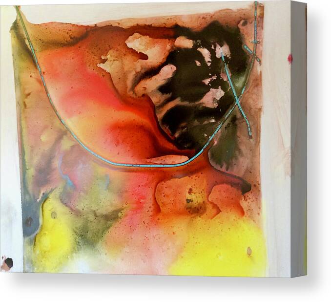 Watercolor Canvas Print featuring the painting Dirty Sheet by Carole Johnson