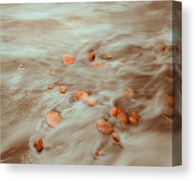 Tides Canvas Print featuring the photograph DP Stone Impressions 4 by Gary Bartoloni