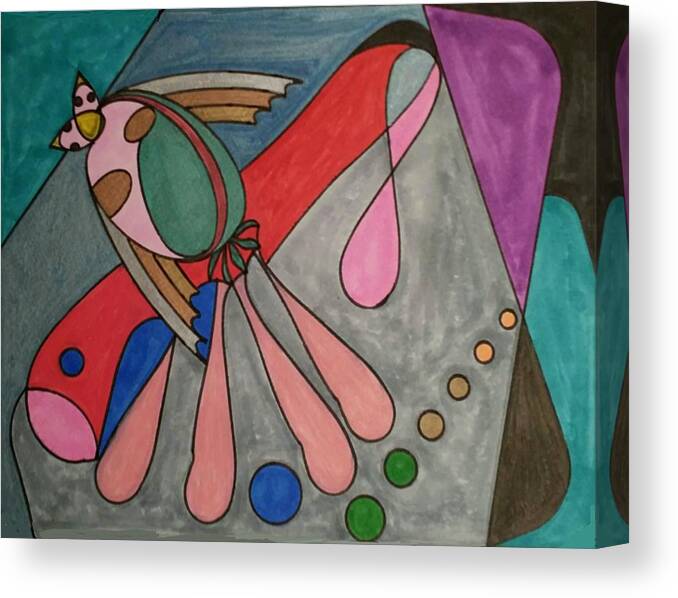 Geometric Art Canvas Print featuring the glass art Dream 158 by S S-ray