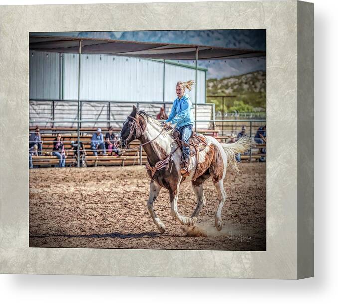 Cowgirl Canvas Print featuring the digital art Dsc_7541_b1 by Walter Herrit