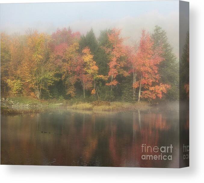 Autumn Canvas Print featuring the photograph Moose River Reflections by Rod Best