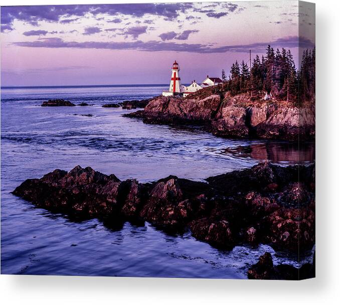Lighthouse Canvas Print featuring the photograph East Quoddy Head, Canada by Gary Shepard