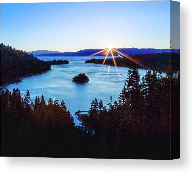 Emerald Bay Canvas Print featuring the photograph Emerald Sunrise by Joe Kopp