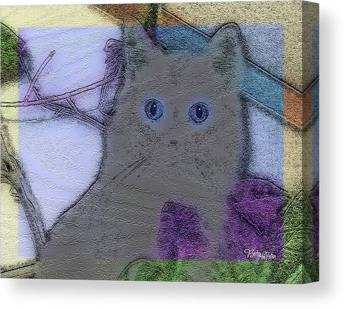 Cat Canvas Print featuring the photograph Emmy #43 by Barbara Tristan
