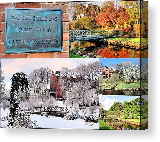 Emond Building Canvas Print featuring the photograph Emond Building Plymouth MA by Janice Drew