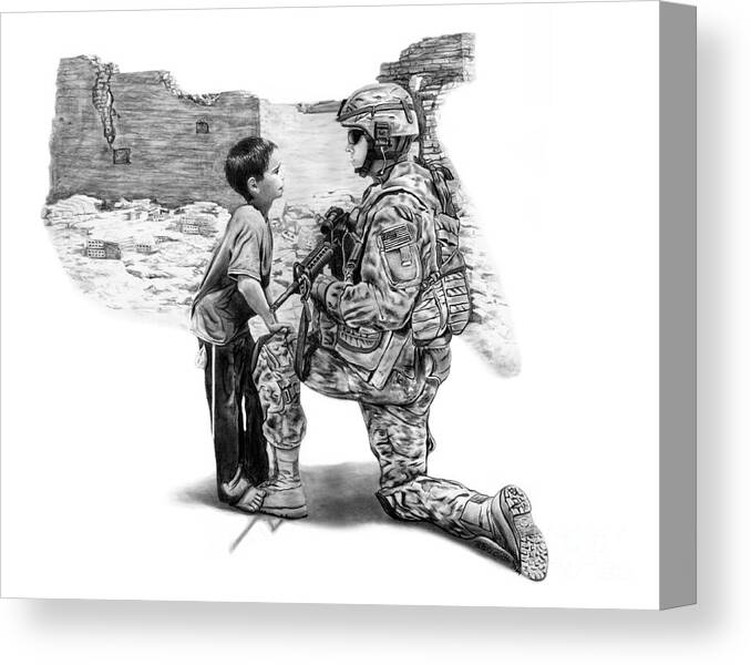 Empty Pockets Canvas Print featuring the drawing Empty Pockets by Peter Piatt