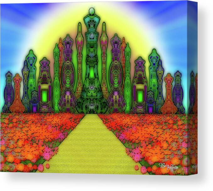 Enchanted Path Canvas Print featuring the digital art Enchanted Path #004 by Barbara Tristan