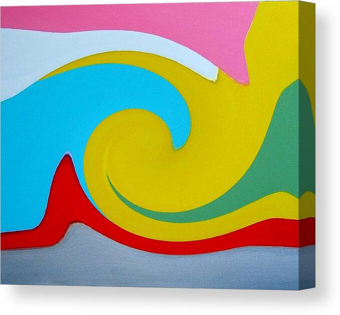 Abstract Canvas Print featuring the digital art Everybody Has A Cousin In Miami Two by Dick Sauer