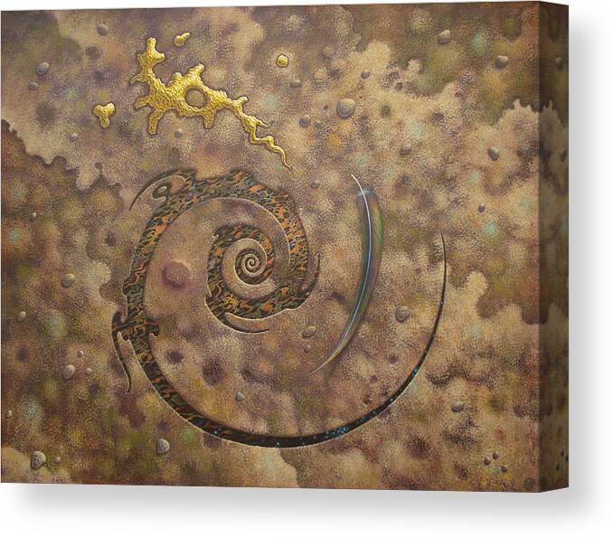 Spiral Canvas Print featuring the painting Evolution by Tuco Amalfi