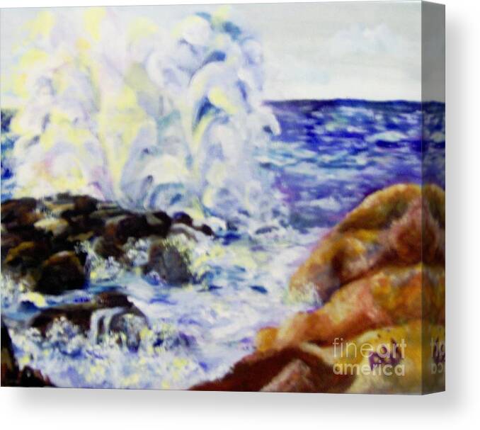 Waves Canvas Print featuring the painting Explode by Saundra Johnson