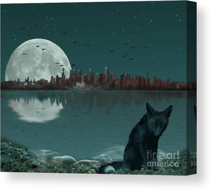 Moon Canvas Print featuring the photograph Explore By Moonlight by Vivian Martin