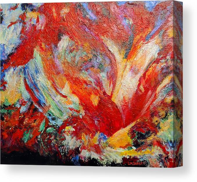 Abstract Canvas Print featuring the painting Exuberance by Michael Durst