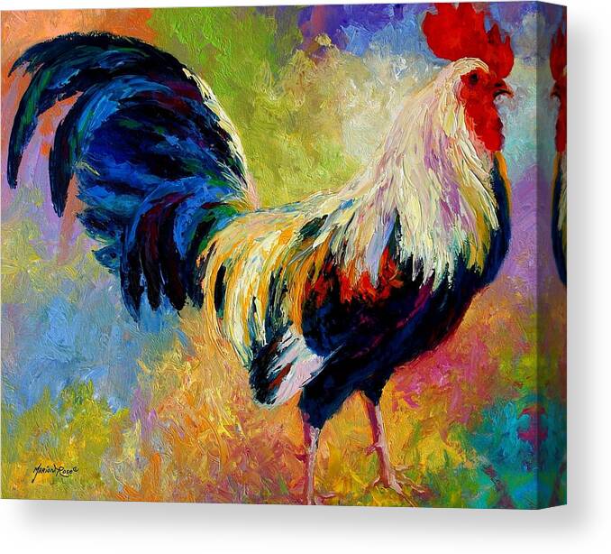 Rooster Canvas Print featuring the painting Eye Candy by Marion Rose