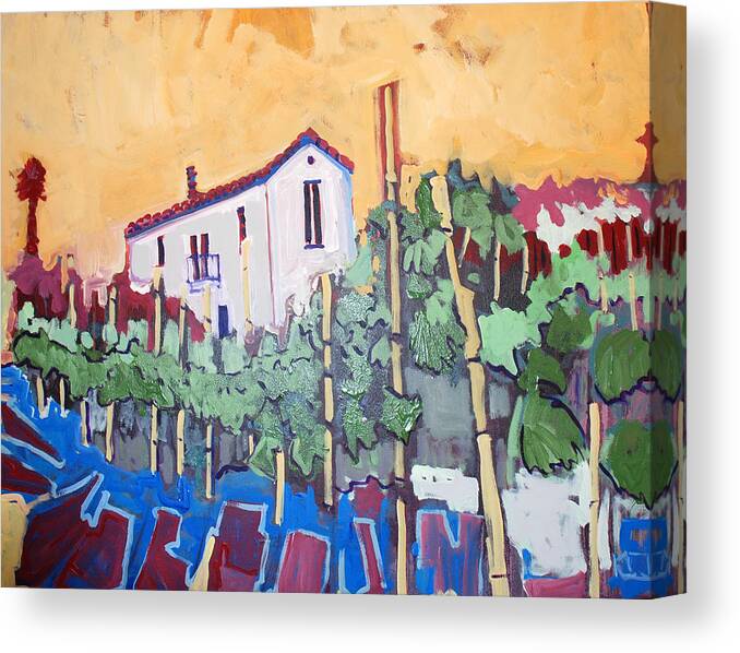 Farm House Canvas Print featuring the painting Farm House by Kurt Hausmann