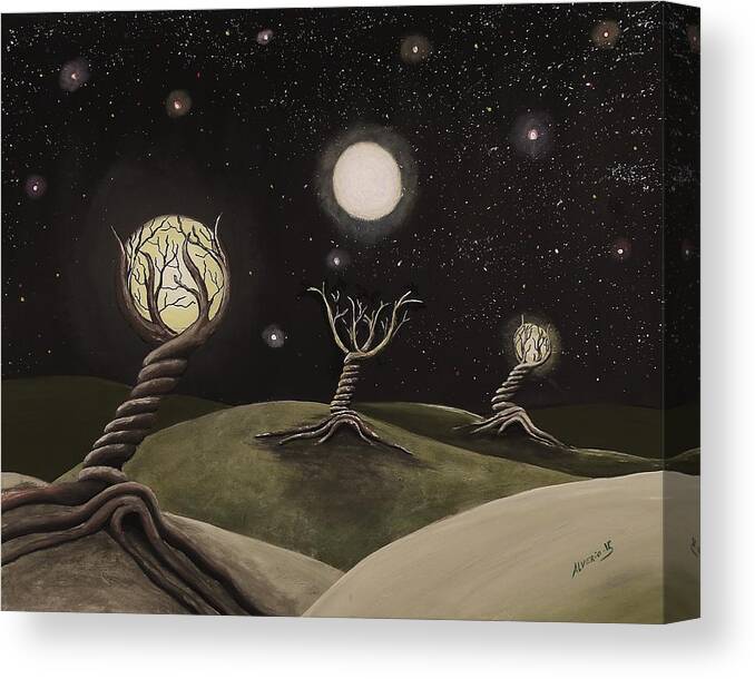 Star Canvas Print featuring the painting Feeder by Edwin Alverio