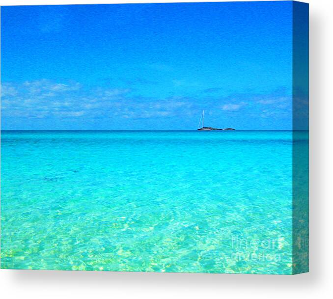  Canvas Print featuring the digital art Fernandez Bay Calm by Joseph Re