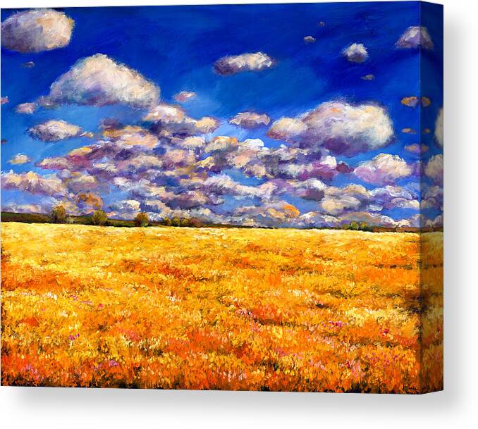 Landscape Canvas Print featuring the painting Fields of Gold by Johnathan Harris