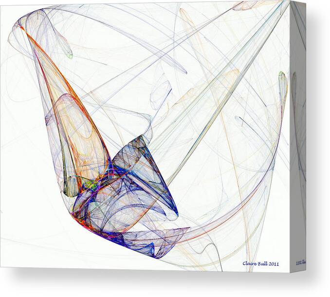 Flight Canvas Print featuring the digital art Flight of Future Days by Claire Bull