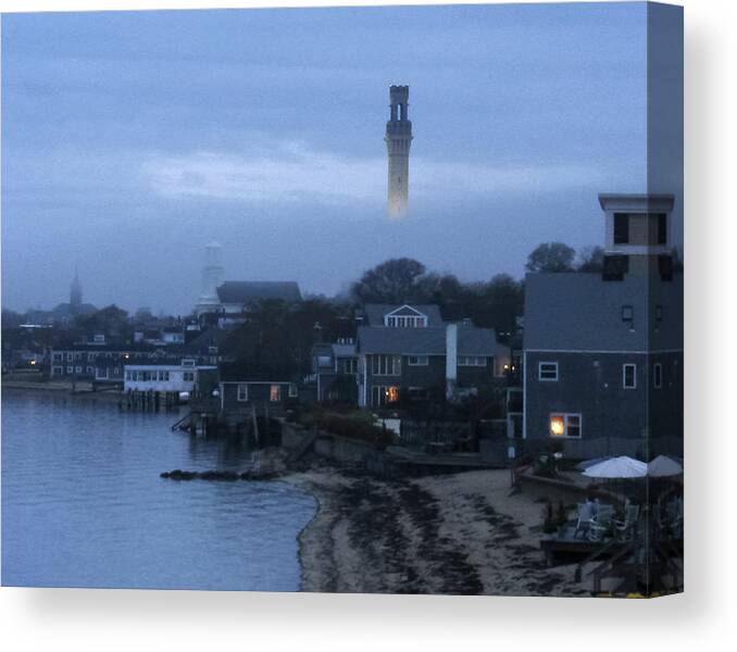 Provincetown Canvas Print featuring the photograph Floating Monument by Ellen Koplow