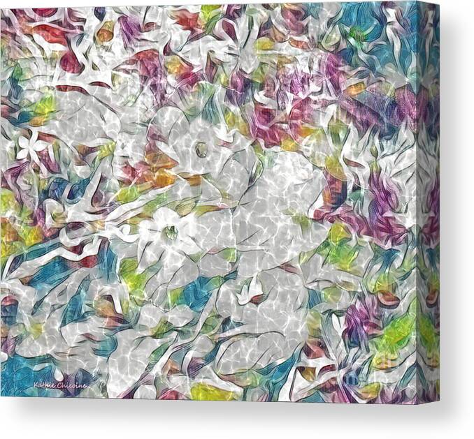 Flowers Canvas Print featuring the photograph Floral Rainbow by Kathie Chicoine