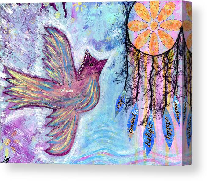 Fly Canvas Print featuring the photograph Fly into Your Sweet Dreams by Julia Ostara From Thrive True dot com