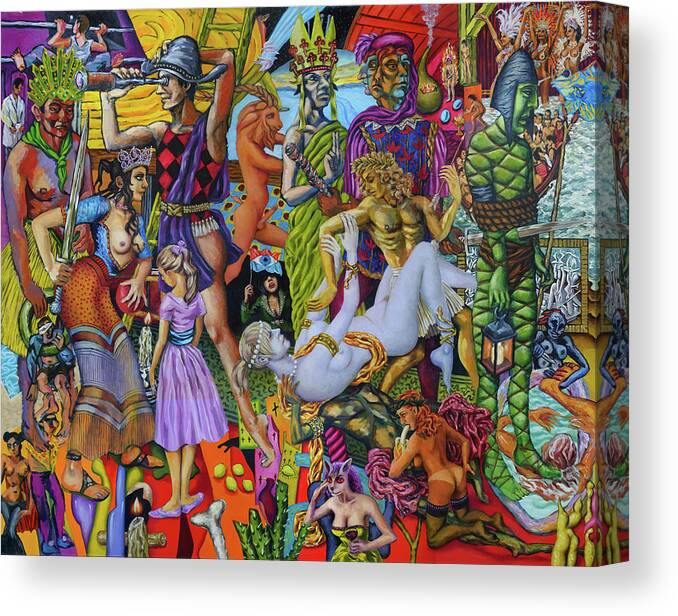 Fool Canvas Print featuring the painting Fool's Paradise by Peregrine Roskilly