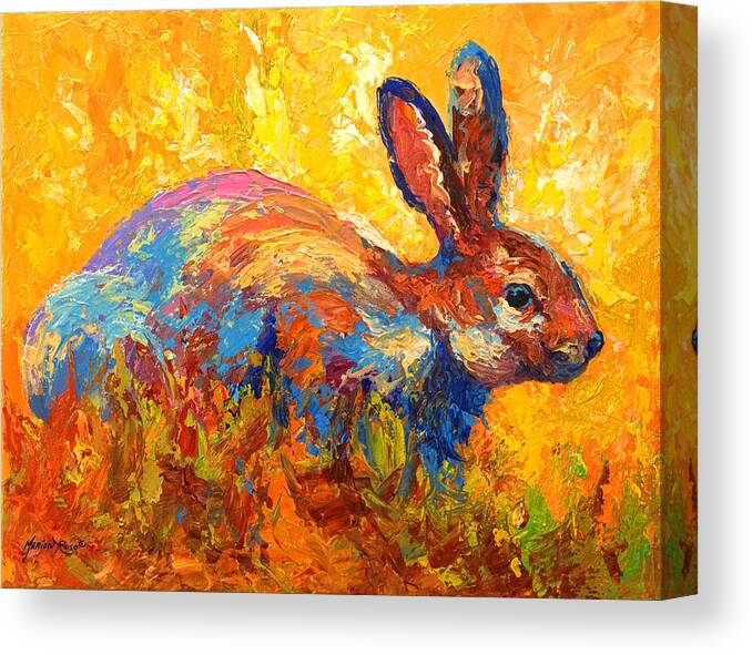 Rabbit Canvas Print featuring the painting Forest Rabbit II by Marion Rose