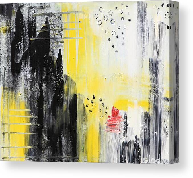 Abstract Canvas Print featuring the painting Freedom by Sladjana Lazarevic