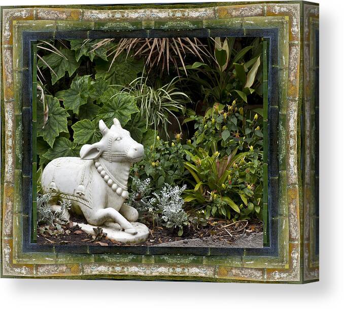 Mandalas Canvas Print featuring the photograph Garden Bull by Bell And Todd