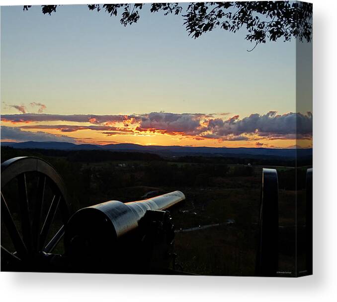 Gettysburg Sunset Canvas Print featuring the photograph Gettysburg Sunset by Dark Whimsy