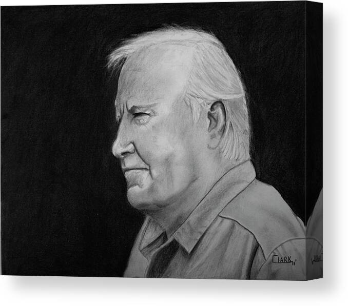 Portraits Canvas Print featuring the drawing Glen by Wade Clark