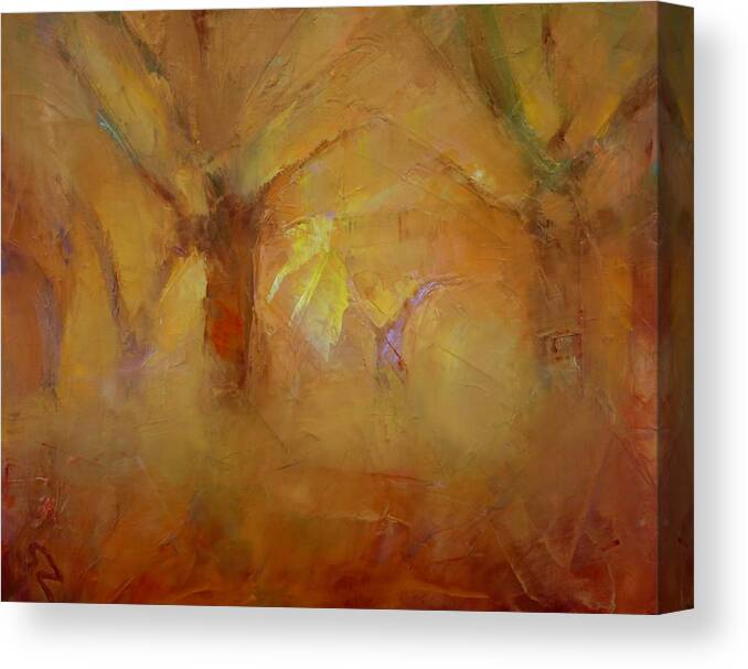 Trees Canvas Print featuring the painting Glimmers of heaven by Suzy Norris