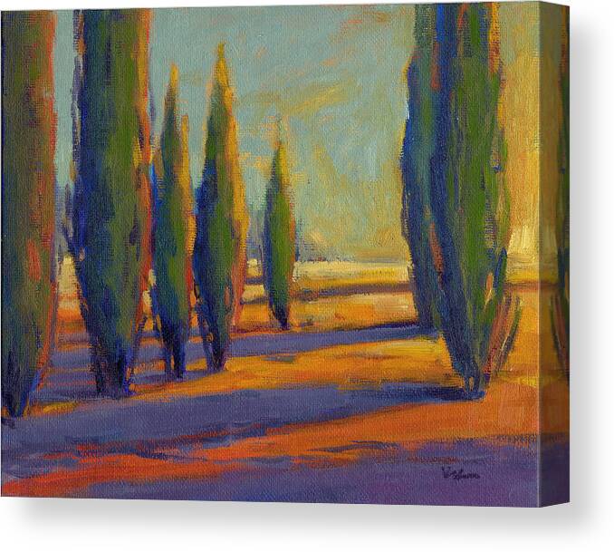 Landscape Canvas Print featuring the painting Golden Silence 2 by Konnie Kim