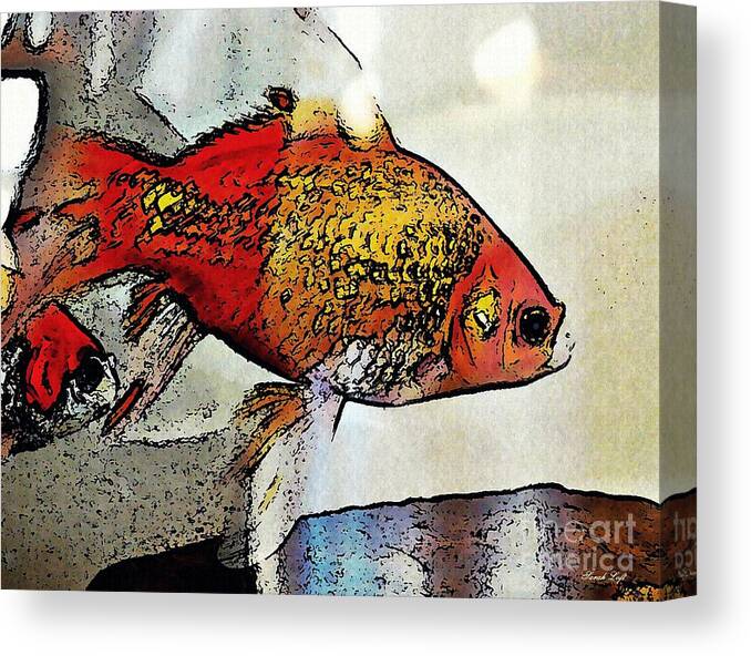 Goldfish Canvas Print featuring the photograph Goldfish by Sarah Loft