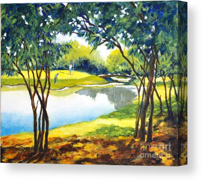 Golf Canvas Print featuring the painting Golf haven by Betty M M Wong