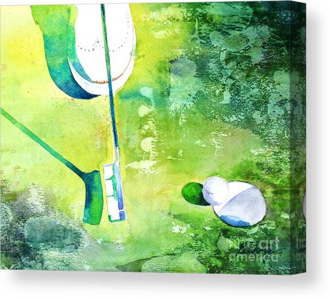 Golf Canvas Print featuring the painting Golf series - Finale by Betty M M Wong